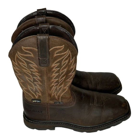 ARIAT WORK Men's Groundbreaker Wide Square Toe MetGuard Steel Toe Boots 10.5D